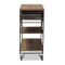 Baxton Studio Grant Vintage Oak Brown Finished Wood and Black Finished Metal 2-Drawer Kitchen Cart 177-11201-Zoro - alternate 5